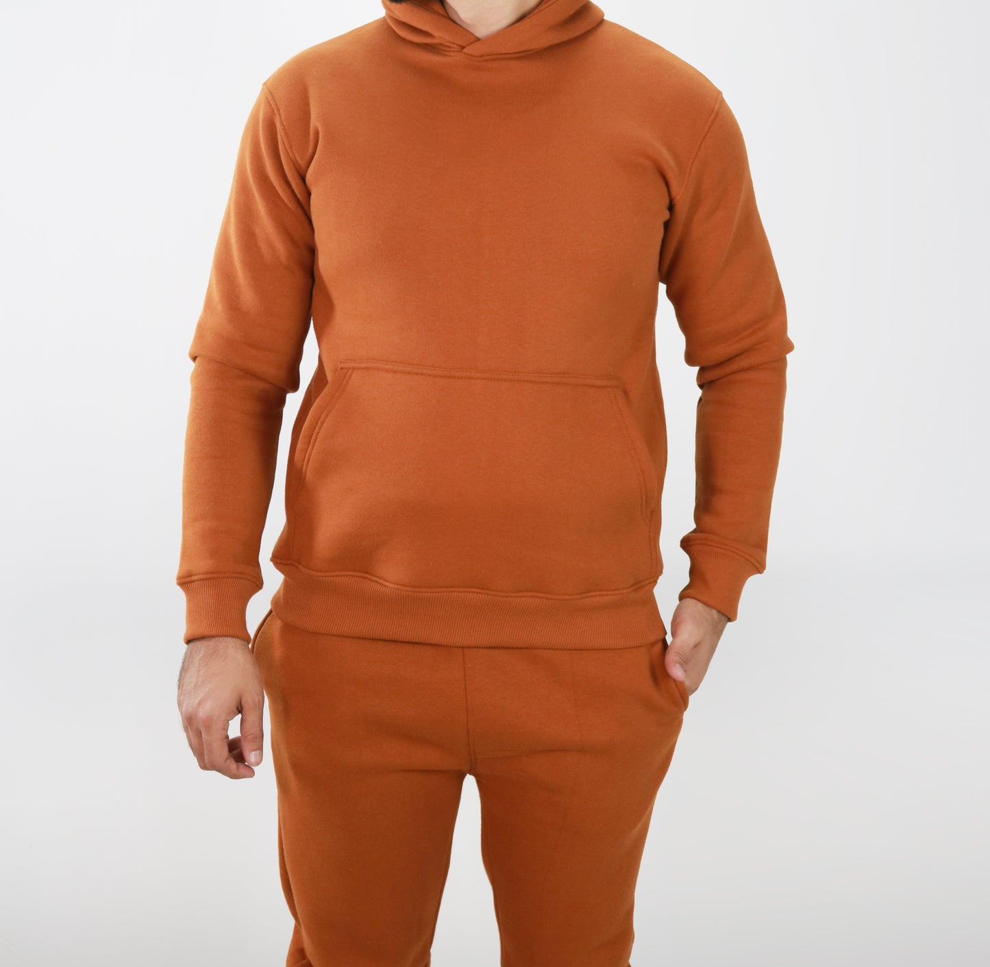 Hand Embroidered Hoodie and Trouser for men (Bronze)